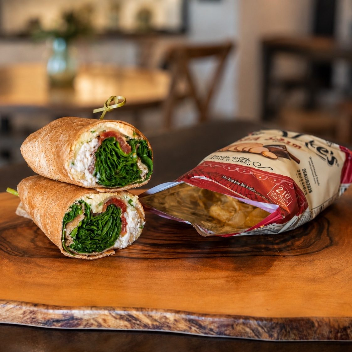 Greek Veggie Wrap.