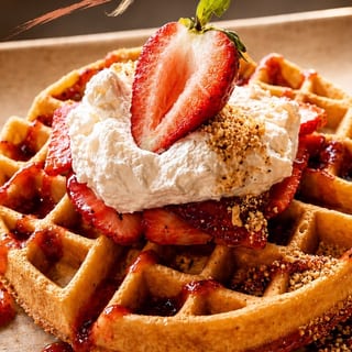 Strawberry Shortcake Waffle or Stack of Pancakes